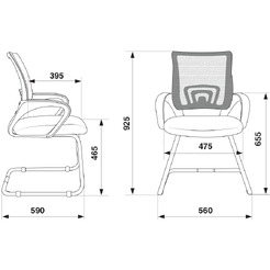 Кресло Бюрократ CH-695N-AV/DG/TW-11 (серый/черный)