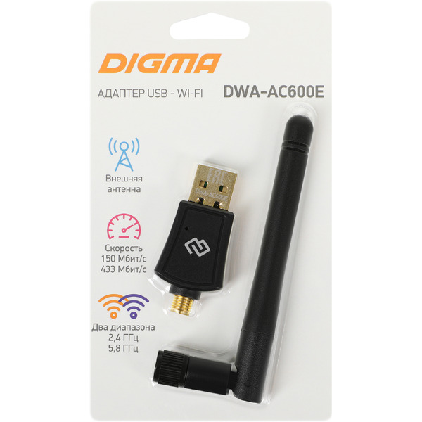 Wi-Fi адаптер Digma DWA-AC600E