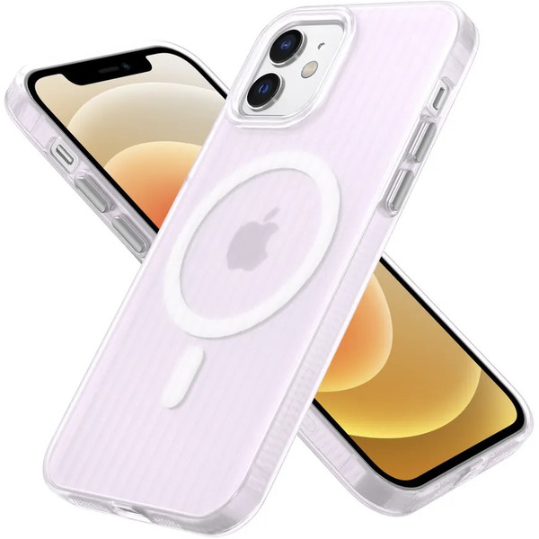 Задняя накладка CASE Translucent Strip Apple iPhone 12 / 12 Pro (белый)
