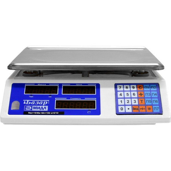 Весы торговые электронные МИДЛ МТ 15 МДА Базар 2У (2/5, 230х330)