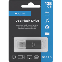 USB флеш-накопитель Maxvi MP 128GB 2.0 black