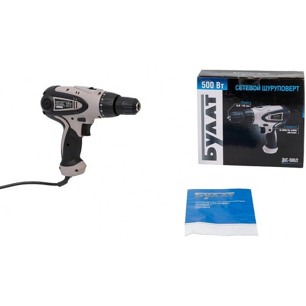 Дрель-шуруповерт электрическая БУЛАТ ДШС-500/2