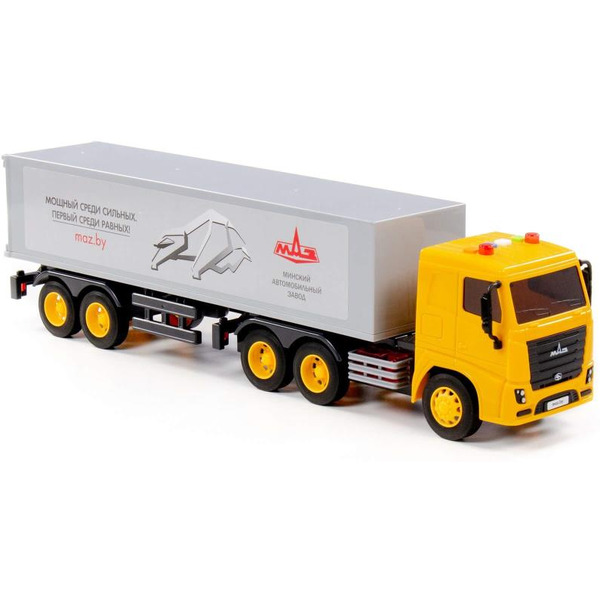 Грузовик Полесье МАЗ автомобиль-тягач с полуприцепом инерционный 94124