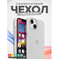 Бампер Bingo ilicone Case для APPLE iPhone 15 Plus Белый