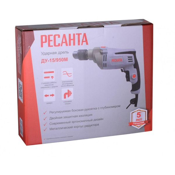 Дрель Ресанта ДУ-15/950М (75/8/4)