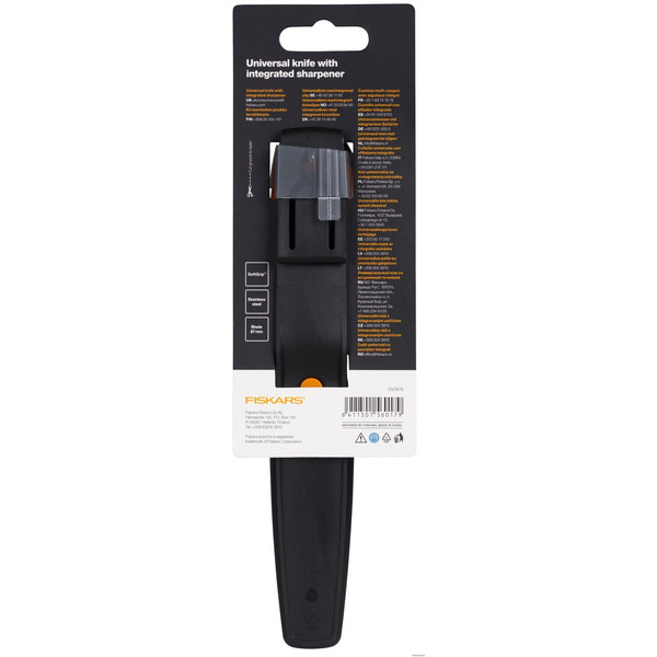 Нож бытового назначения с точилкой FISKARS (1023618)