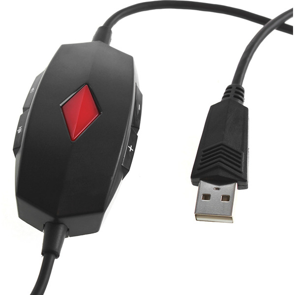 Наушники CrownMicro CMGH-102T USB (красный)