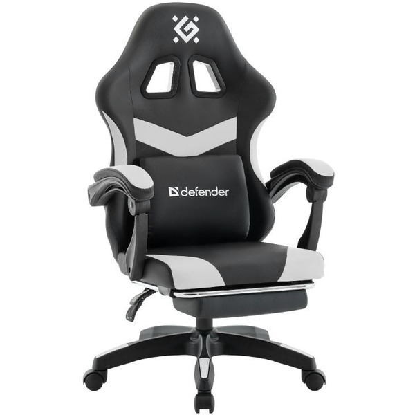 Игровое кресло Defender Runa Pro (черный/белый)