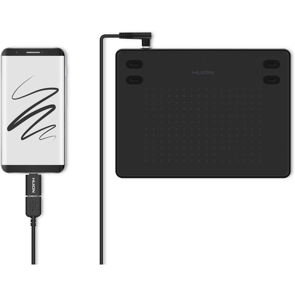 Графический планшет HUION Inspiroy RTE-100 (черный)