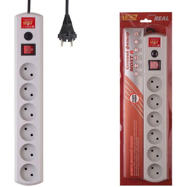 Сетевой фильтр Most R 5м (белый)