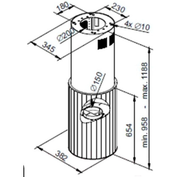 Кухонная вытяжка MAUNFELD Adelaide 39 Isla (белый)