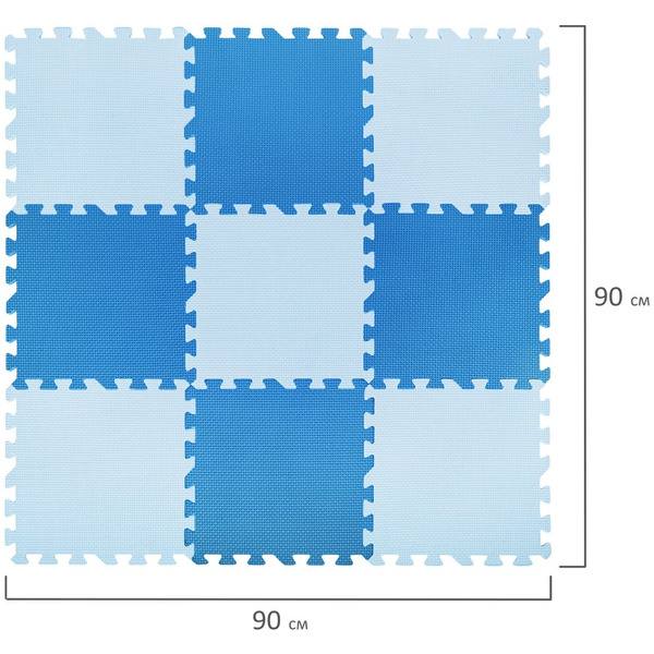 Коврик-пазл Юнландия 9 элементов 30х30см 664662