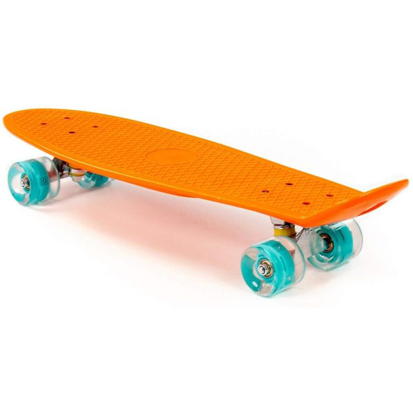 Доска роликовая Полесье 89496 (66 см) оранжевая с бирюзовыми колёсами