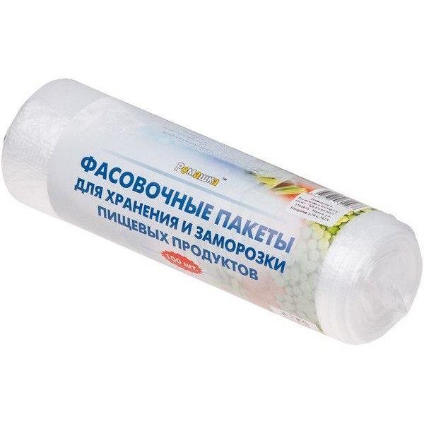 Пакеты фасовочные для хранения и заморозки пищевых продуктов РОМАШКА АМ-202 (100 шт)