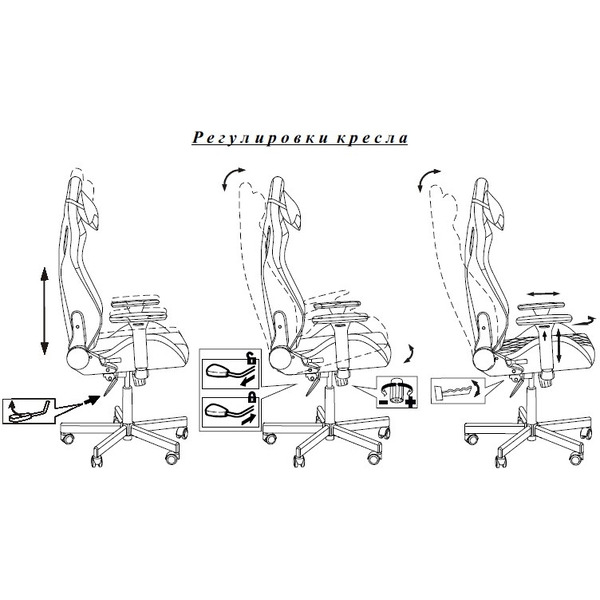 Игровое кресло Knight Gladiator (экокожа черный)