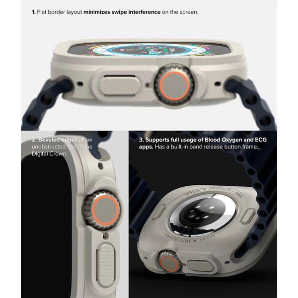 Чехол Ringke Air Sports для Apple Watch Ultra 3 / 2 / 1 WARM GRAY