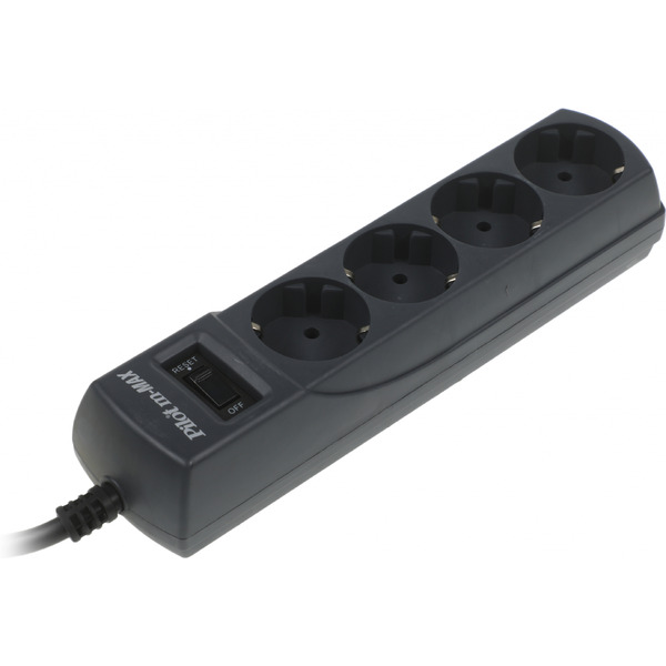 Сетевой фильтр Pilot m-MAX 5м (4 розетки) серый