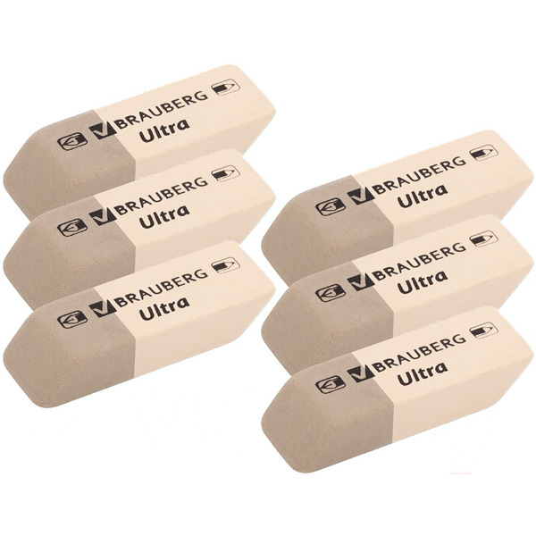 Набор ластиков BRAUBERG Ultra 229600 (6 шт.)