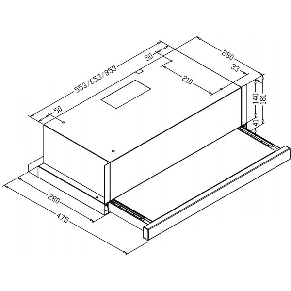 Вытяжка кухонная САТА TF-2003 60 GBK