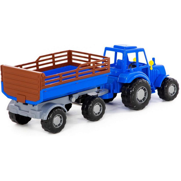 Игровой набор Полесье 84781 Трактор "Мастер" (синий) с прицепом №2