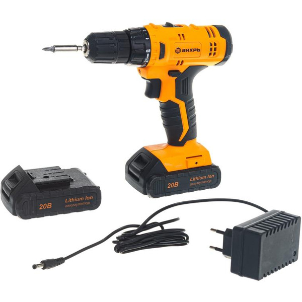 Дрель-шуруповерт Вихрь ДА-20Л-2К (72/14/21) с 2-мя АКБ