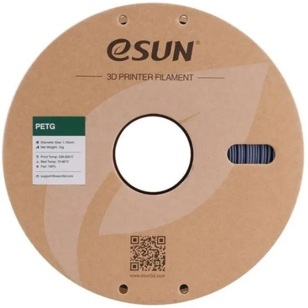 Пластиковая нить ESUN PETG175SH1 1.75 мм 1 кг (solid grey)