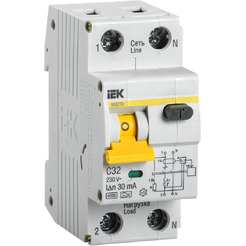 Дифференциальный автомат IEK АВДТ 32 2P 32А 30мА MAD22-5-032-C-30
