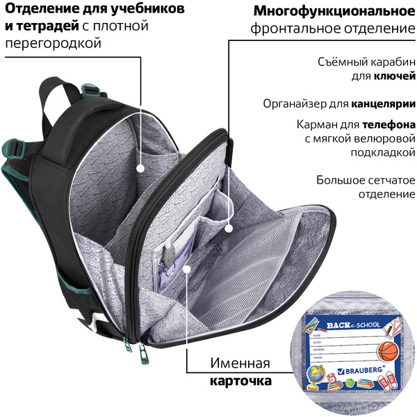 Рюкзак BRAUBERG Space mission PREMIUM 270599