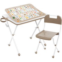 Комплект мебели с детским столом Ника КАМ-Р/1 с азбукой (бежевый)
