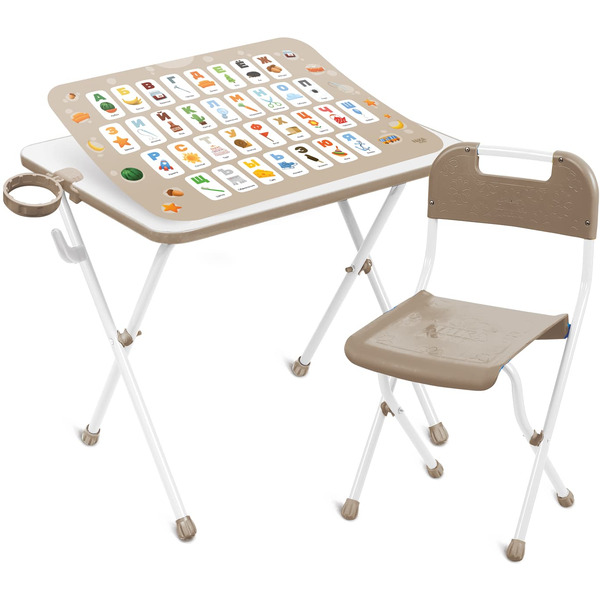 Комплект мебели с детским столом Ника КАМ-Р/1 с азбукой (бежевый)