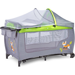 Манеж-кровать CARETERO Grande Plus (серый)
