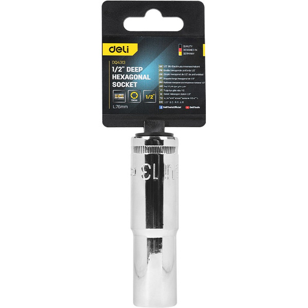 Головка торцевая шестигранная Deli EDQ4313