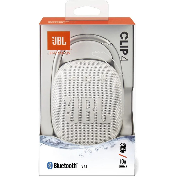 Беспроводная колонка JBL Clip 4 (белый)