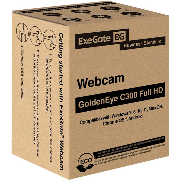 Вeб-камера ExeGate GoldenEye C300 Full HD EX297682RUS
