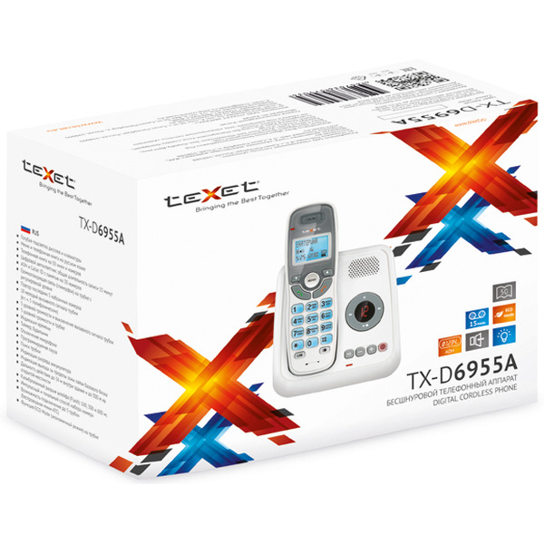 Телефонный аппарат стандарта DECT TEXET TX-D6955А White
