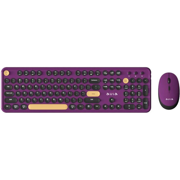 Клавиатура + мышь AULA AC306 (Eggplant Purple-Black)