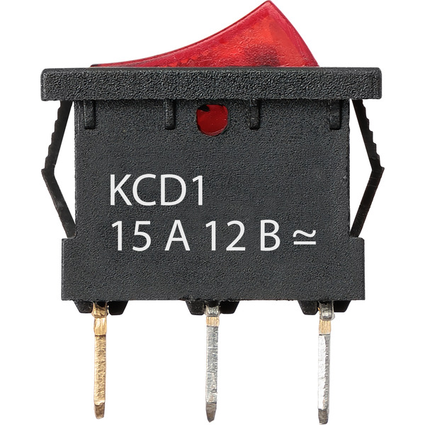 Выключатель клавишный TDM KCD1-101N 12В AC/DC красный SQ0746-0131