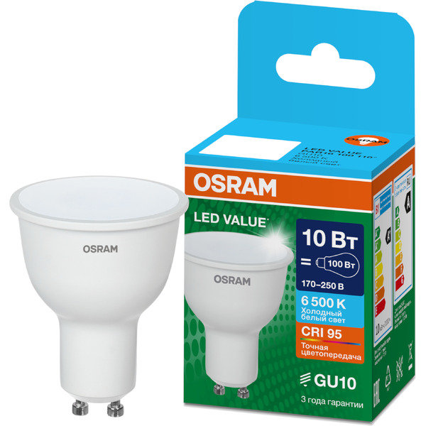 Светодиодная лампа OSRAM PAR16 10W 6500К GU10
