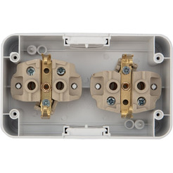 Блок из 2 розеток горизонтальный KRANZ Mini OG KR-78-0607