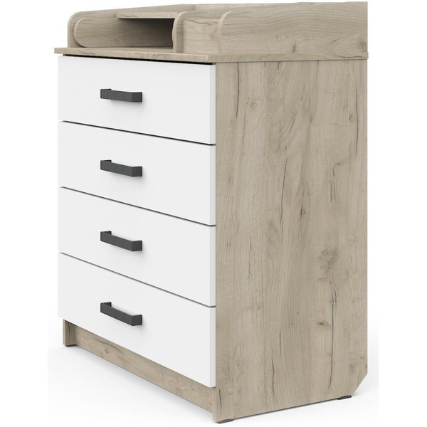 Комод пеленальный Атон Marvin (дуб крафт серый/белый)