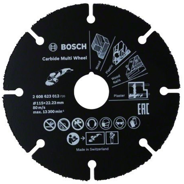 Отрезной диск Bosch Carbide Multi Wheel прямой 2.608.623.012