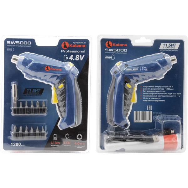 Шуруповерт аккумуляторный KATANA SW5000