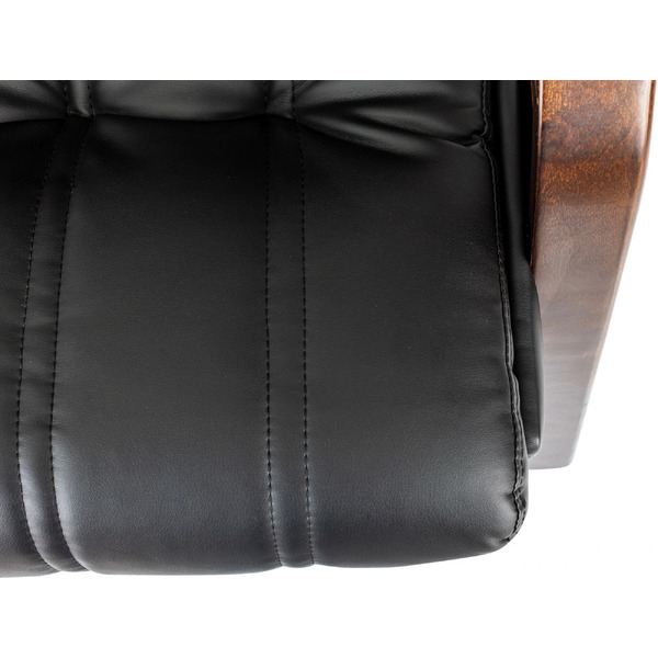 Офисный стул Бюрократ T-9932W-CF-Eco (черный, экокожа)