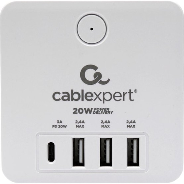 Сетевой фильтр Cablexpert CUBE-4-CU3-W