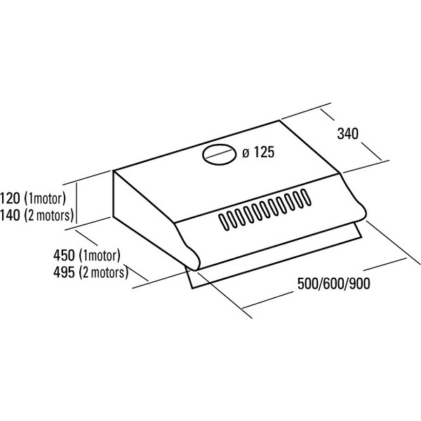 Вытяжка кухонная САТА P-3050 WHITE