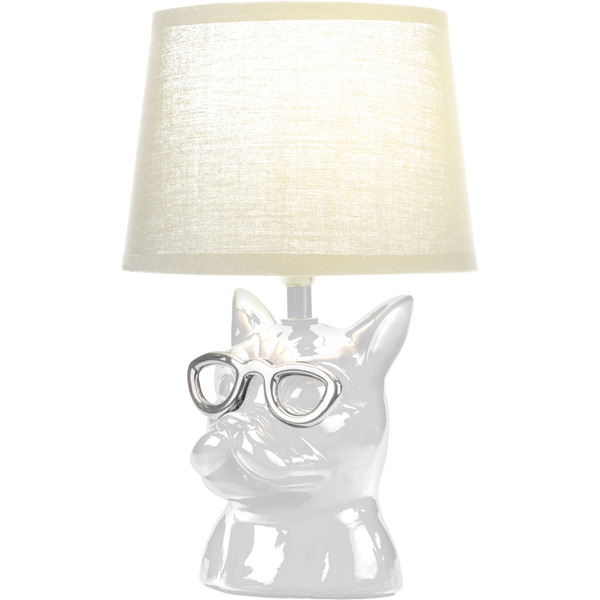 Светильник декоративный настольный REXANT 603-1017 МОБИ "Бульдог" Е14, 40Вт, белый