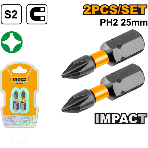 Ударная бита INGCO SDBIM71PH225 (2 шт)