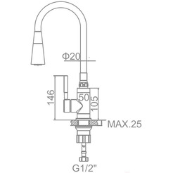 Смеситель Ledeme L4199-2 (хром/черный)
