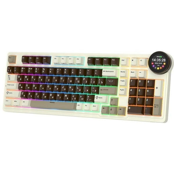 Клавиатура Royal Kludge RK N99 Mokko Grey (Cream switch)