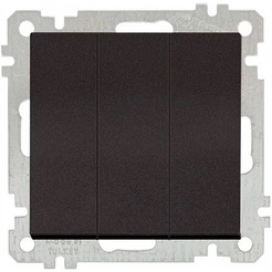 Выключатель Mutlusan 2100-409-0184 черный мат (21 серия)